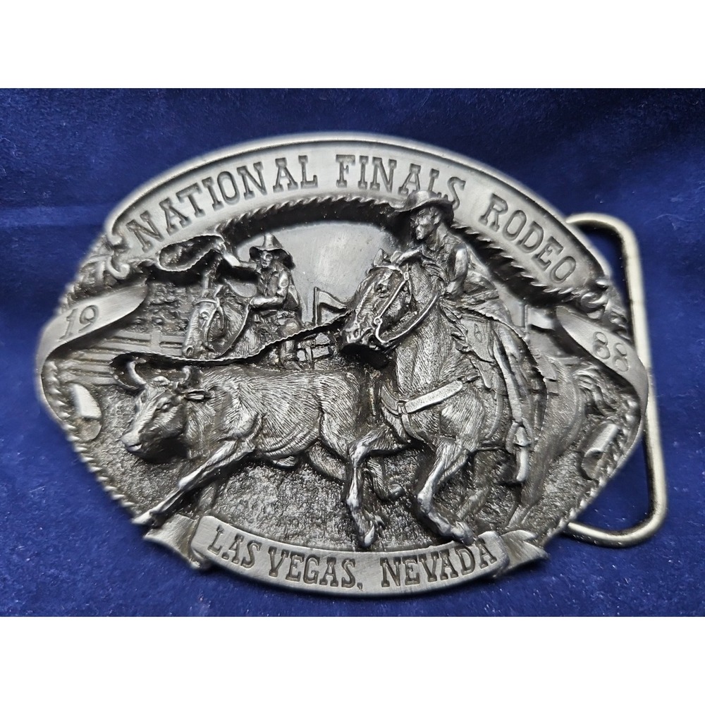1988 Las Vegas National Finals Rodeo Youth Belt Buckle By Siskiyiou Rare Find!